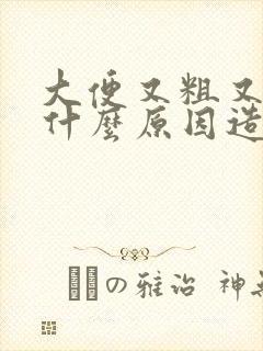 大便又粗又硬是什么原因造成的