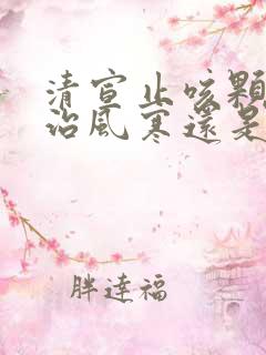 清宣止咳颗粒是治风寒还是风热