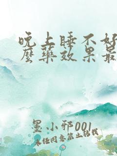 晚上睡不好吃什么药效果最好