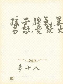 孩子脾气暴躁,易怒,爱发火自残