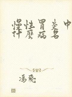 慢性胃炎中医叫什么病名