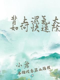 背上湿气太重了如何快速除湿