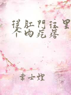 从肛门往里摸有个肉疙瘩