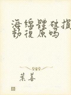 海绵体破损能自动复原吗