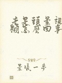 老是头晕视力模糊怎么回事