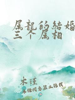 属龙的结婚忌哪三个属相