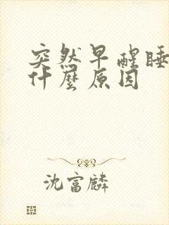 突然早醒睡不着什么原因