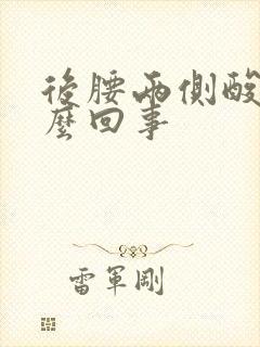 后腰两侧酸疼怎么回事