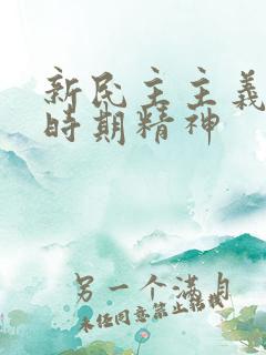 新民主主义革命时期精神