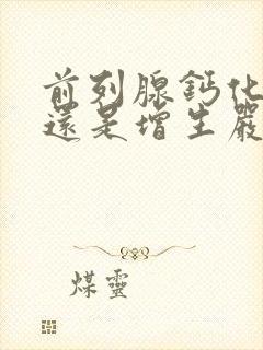 前列腺钙化严重还是增生严重一些