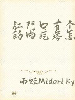 肛门口有个软软的肉疙瘩怎么消除