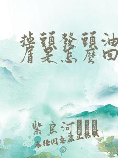 掉头发头油有头屑是怎么回事