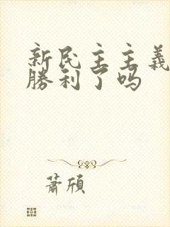 新民主主义革命胜利了吗