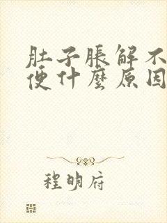 肚子胀解不出大便什么原因