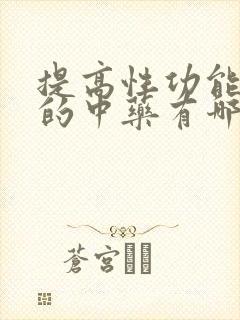 提高性功能持久的中药有哪些