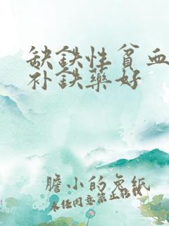 缺铁性贫血哪种补铁药好