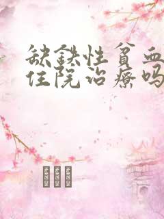 缺铁性贫血可以住院治疗吗