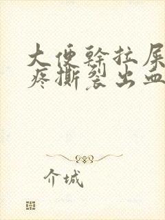 大便干拉屎肛门疼撕裂出血