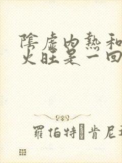 阴虚内热和阴虚火旺是一回事吗