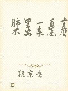 肺里一直有痰咳不出来怎么办