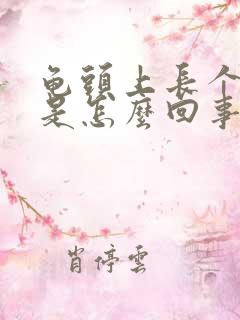 龟头上长个疙瘩是怎么回事