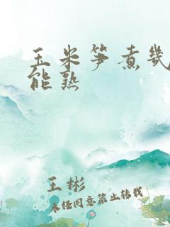 玉米笋煮几分钟能熟