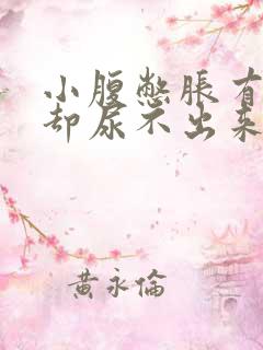 小腹憋胀有尿意却尿不出来