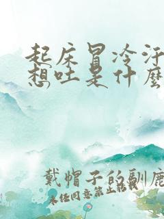 起床冒冷汗头晕想吐是什么原因