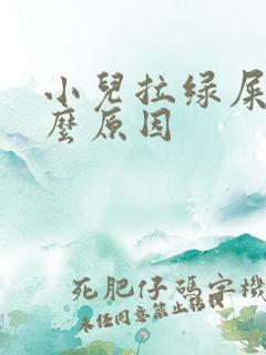 小儿拉绿屎是什么原因