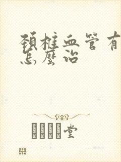 颈椎血管有斑块怎么治