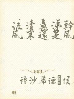 流清鼻涕干咳是风寒还是风热