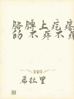 胳膊上疙瘩硬硬的 不疼不痒