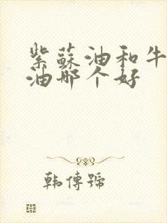 紫苏油和牛油果油哪个好