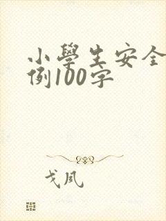 小学生安全小案例100字