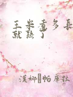 玉米煮多长时间就熟了