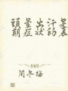 头晕出汗是更年期症状的表现吗