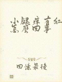 小腿痒有红点是怎么回事