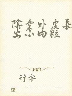 阴囊外皮长个突出小肉粒