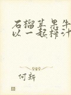 石榴苹果牛奶可以一起榨汁喝吗