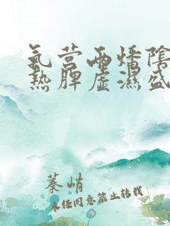 气营两燔阴虚营热脾虚湿盛怎么治