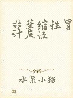 非蒌缩性胃炎胆汁反流