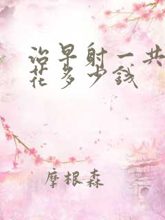 治早射一共需要花多少钱