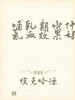 哺乳期吃什么补气血效果好