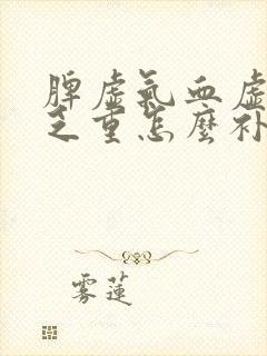 脾虚气血虚浑身乏重怎么补