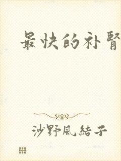 最快的补肾方法