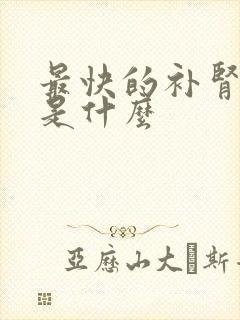 最快的补肾方法是什么