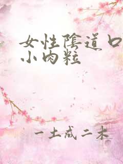 女性阴道口起个小肉粒