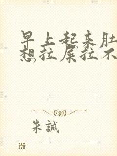 早上起来肚子疼想拉屎拉不出