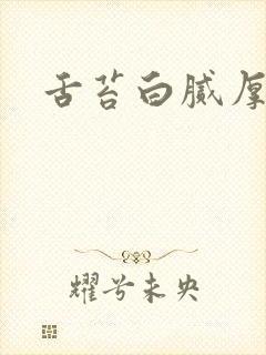 舌苔白腻厚口苦