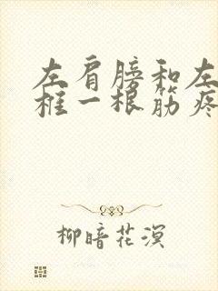 左肩膀和左边颈椎一根筋疼